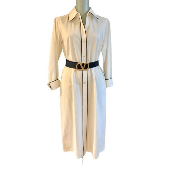 DONCASTER women's white buttons down shirt dress size 4 - Picture 1 of 7